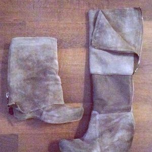 Vera wang Joey suede fold over boots sz 7.5